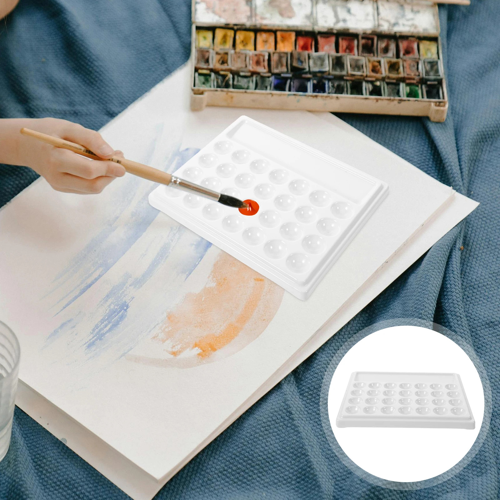 Thickened Ceramic Paint Palette Tray White Large Mixing Area Stable Artist Watercolor Acrylic Oil Painting Palette for Artists
Thickened Ceramic Paint Palette Tray White Large Mixing Area Stable Artist Watercolor Acrylic Oil Painting Palette for Artists