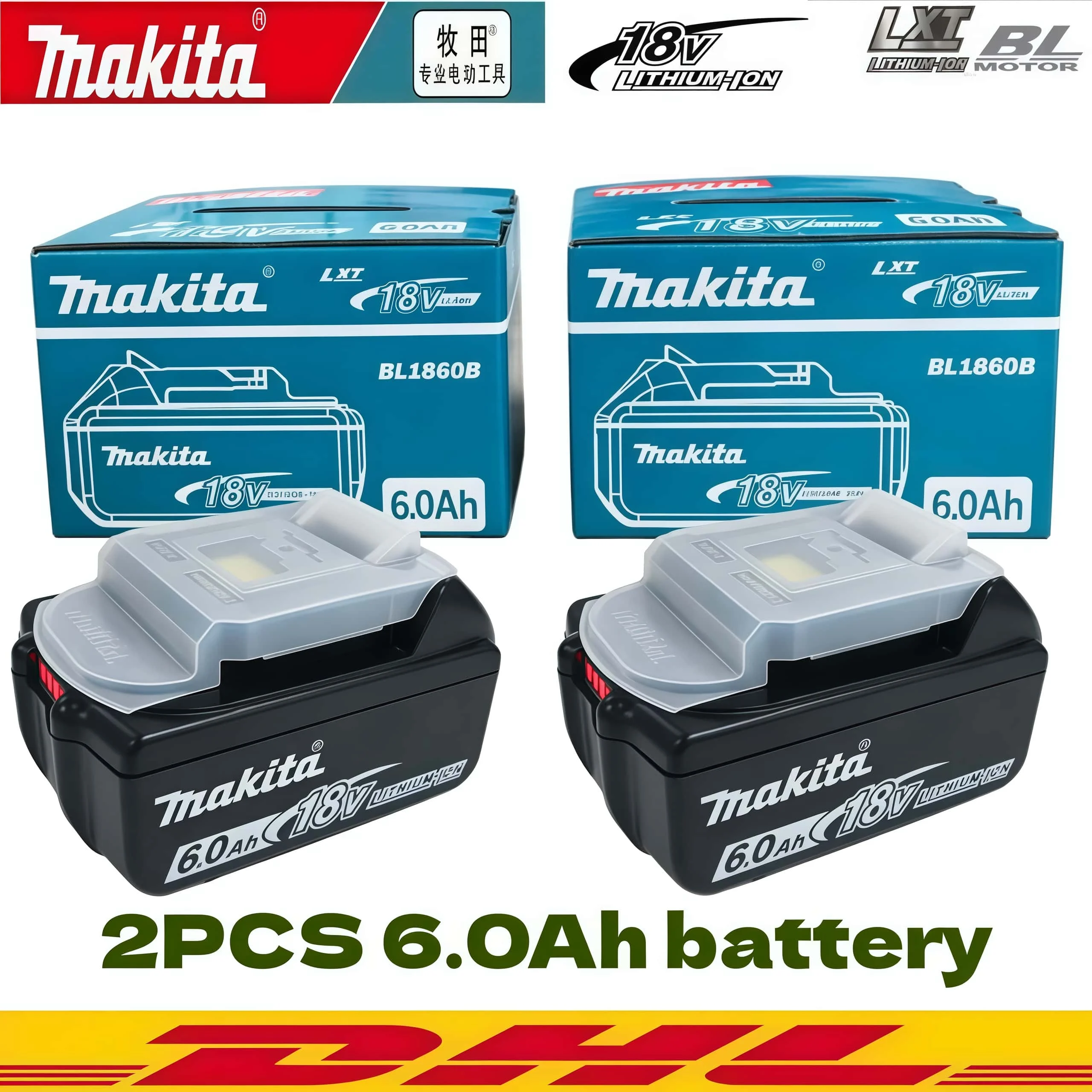 Original genuine 18V Makita 5Ah 6Ah 9Ah Makita battery BL1840 BL1830B BL1850B BL1850 BL1860 BL1815 replacement lithium battery
Original genuine 18V Makita 5Ah 6Ah 9Ah Makita battery BL1840 BL1830B BL1850B BL1850 BL1860 BL1815 replacement lithium battery