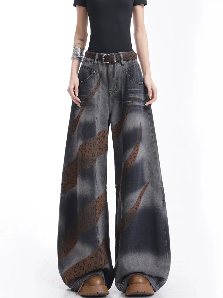 2026 American Retro Y2K Style Leopard Patchwork Baggy Women's Jeans Pants For Woman Clothes Wide Leg Gothic Cotton Long Trousers
2026 American Retro Y2K Style Leopard Patchwork Baggy Women's Jeans Pants For Woman Clothes Wide Leg Gothic Cotton Long Trousers