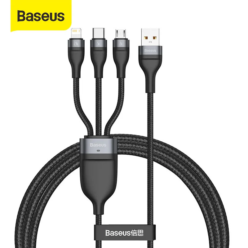 Baseus 3 in 1 USB Type C Cable For Xiaomi Samsung 5A Fast Charging Data Cable For iPhone 13 12 Pro Max Micro USB Cable Wire Cord
Baseus 3 in 1 USB Type C Cable For Xiaomi Samsung 5A Fast Charging Data Cable For iPhone 13 12 Pro Max Micro USB Cable Wire Cord