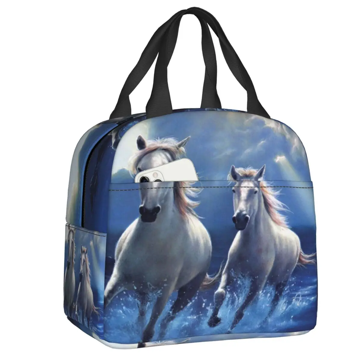 Custom Classic Horse Running Lunch Bag Cooler Thermal Insulated Lunch Boxes for Women Children Work School Food Picnic Tote Bags
Custom Classic Horse Running Lunch Bag Cooler Thermal Insulated Lunch Boxes for Women Children Work School Food Picnic Tote Bags