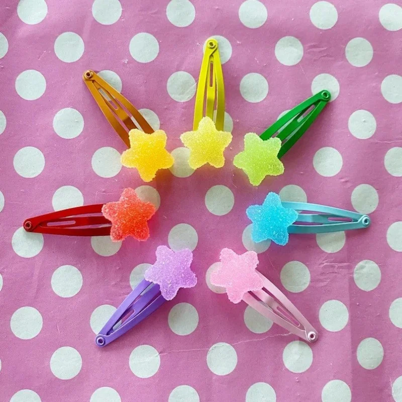 Y2K handemade Dopamine Color Cute Candy Star Hair Clip - Green/Yellow/Pink/Red/Purple/Orange/Blue Hair Accessory
Y2K handemade Dopamine Color Cute Candy Star Hair Clip - Green/Yellow/Pink/Red/Purple/Orange/Blue Hair Accessory