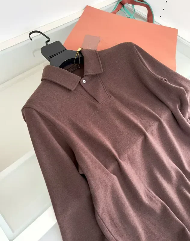LP Italian lapel pure cotton business letter casual long-sleeved polo shirt
LP Italian lapel pure cotton business letter casual long-sleeved polo shirt