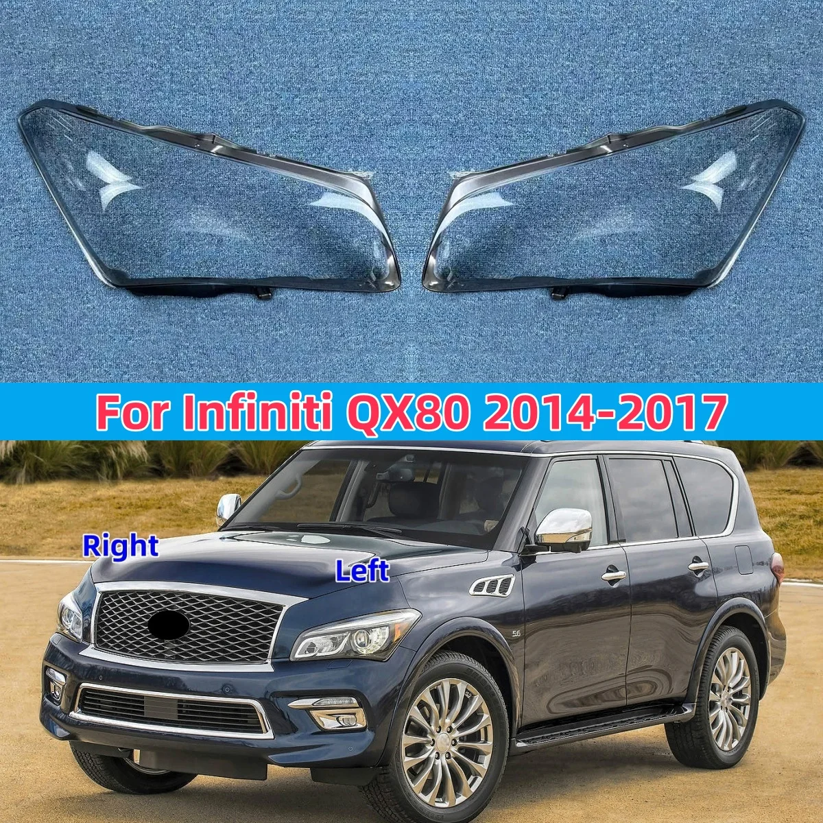 For Infiniti QX80 2014 2015 2016 2017 Headlamp Cover Transparent Lamp Shade Shell Lens Replace Original Lampshade
For Infiniti QX80 2014 2015 2016 2017 Headlamp Cover Transparent Lamp Shade Shell Lens Replace Original Lampshade