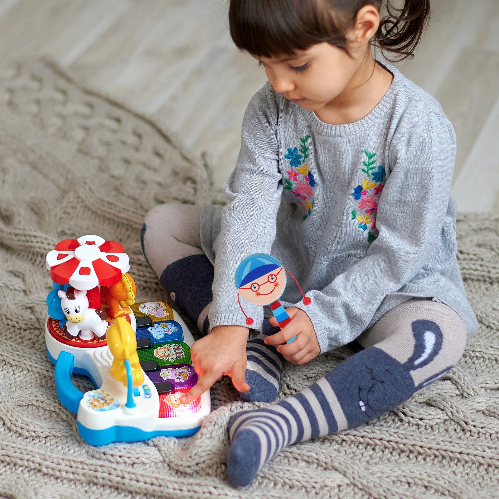 1Pcs Wooden Rattle-Drum Cartoon Pattern Shaking Plaything Educational Musical Hand-Crank Gift Cognitive Development
1Pcs Wooden Rattle-Drum Cartoon Pattern Shaking Plaything Educational Musical Hand-Crank Gift Cognitive Development