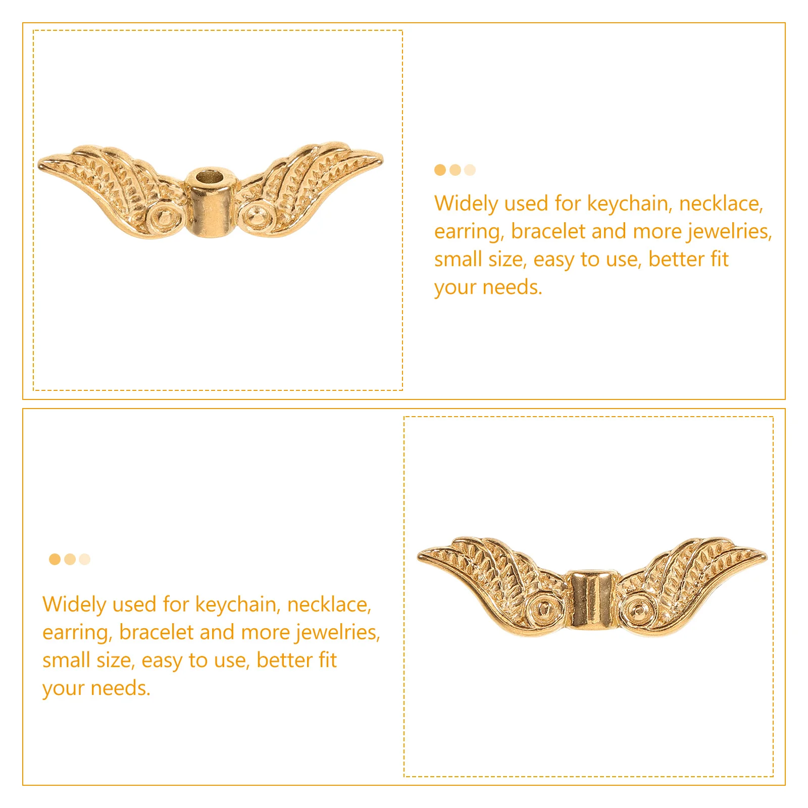 5Pcs Small Metal Wing Charms Stainless for DIY Jewelry Necklace Bracelet Pendants Accessories Wing Charms 
5Pcs Small Metal Wing Charms Stainless for DIY Jewelry Necklace Bracelet Pendants Accessories Wing Charms