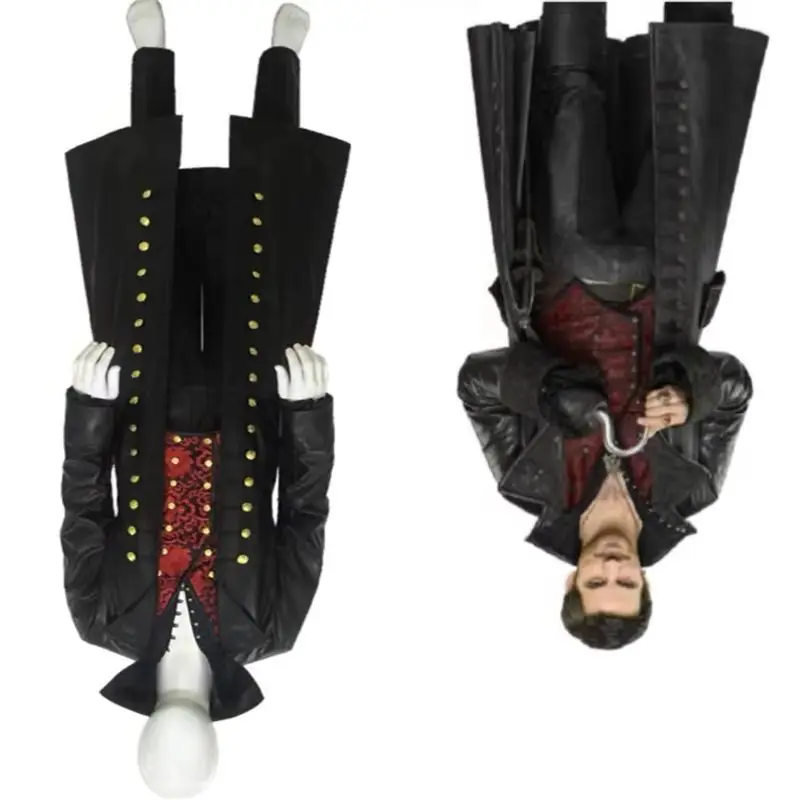 Once Upon a Time Cosplay Captain Hook Costume Black Jacket Pants Full Set For Adult Men Halloween Carnival Outfits
Once Upon a Time Cosplay Captain Hook Costume Black Jacket Pants Full Set For Adult Men Halloween Carnival Outfits