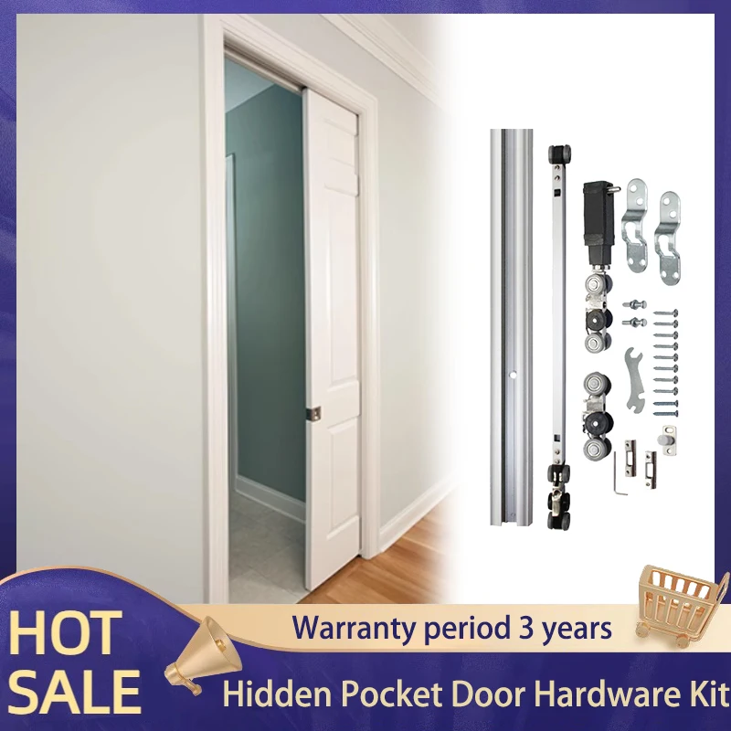 Pocket Door Hanging Wheel Rebounder Hidden Sliding Door Track Sliding Wooden Door Aluminum Door Double Buffer Slide Hardware
Pocket Door Hanging Wheel Rebounder Hidden Sliding Door Track Sliding Wooden Door Aluminum Door Double Buffer Slide Hardware