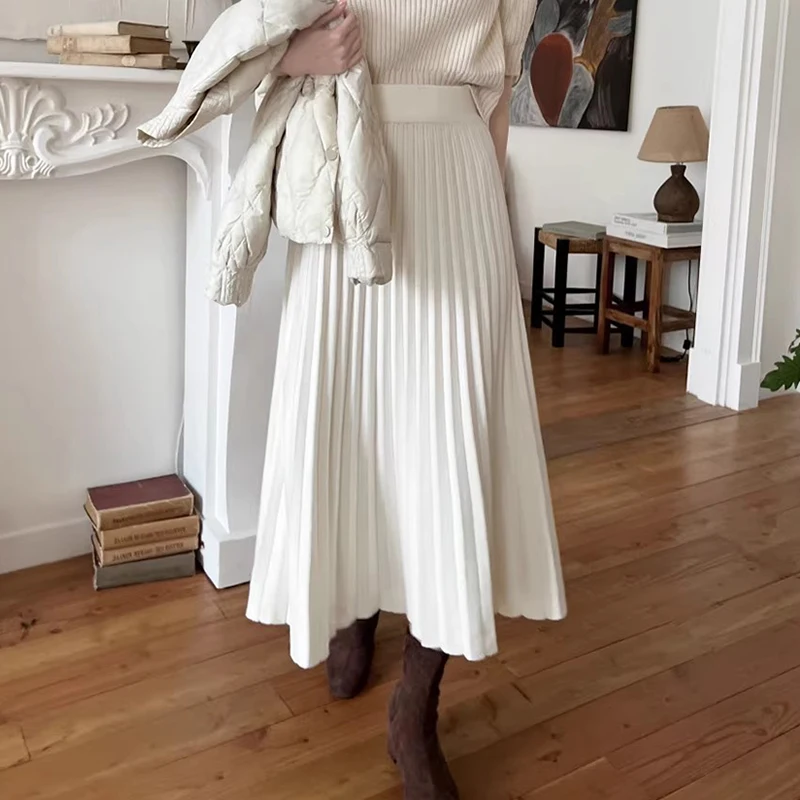 ZHISILAO Knit Pleated Skirt Women Vintage Solid High Waist Long Skirt Autumn Winter 2024
ZHISILAO Knit Pleated Skirt Women Vintage Solid High Waist Long Skirt Autumn Winter 2024