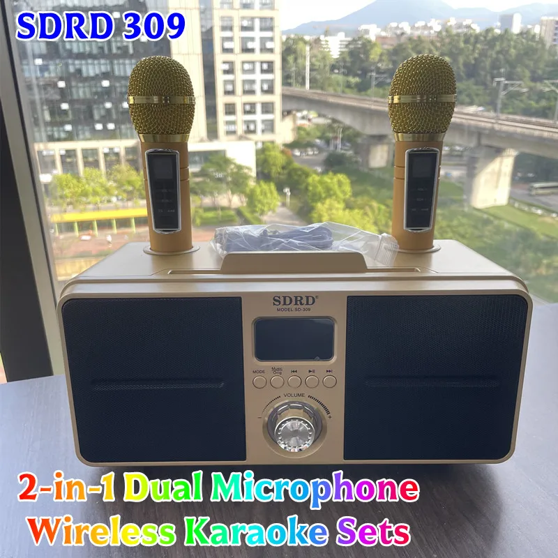 Home Outdoor Party Mini Bluetooth Speaker 2-in-1 Dual Microphone Wireless Karaoke Sets HIFI Stereo Subwoofer SDRD 309 boomboxs
Home Outdoor Party Mini Bluetooth Speaker 2-in-1 Dual Microphone Wireless Karaoke Sets HIFI Stereo Subwoofer SDRD 309 boomboxs