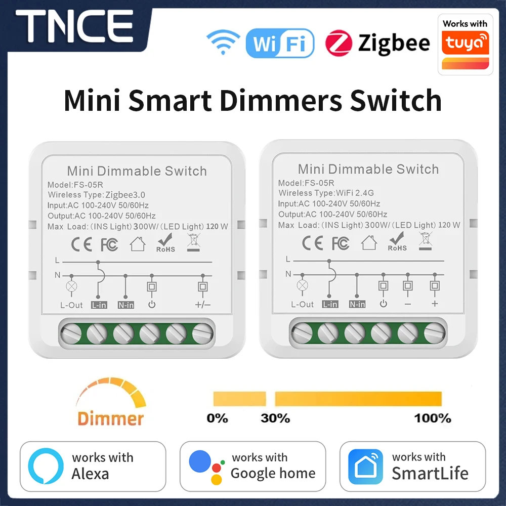 TNCE Tuya Wi-Fi Диммер Модуль ZigBee Поддержка двухстороннего управления Светодиодные фонари с регулируемой яркостью Переключатель Работа с приложением Smart Life Alexa Google Home
TNCE Tuya Wi-Fi Диммер Модуль ZigBee Поддержка двухстороннего управления Светодиодные фонари с регулируемой яркостью Переключатель Работа с приложением Smart Life Alexa Google Home