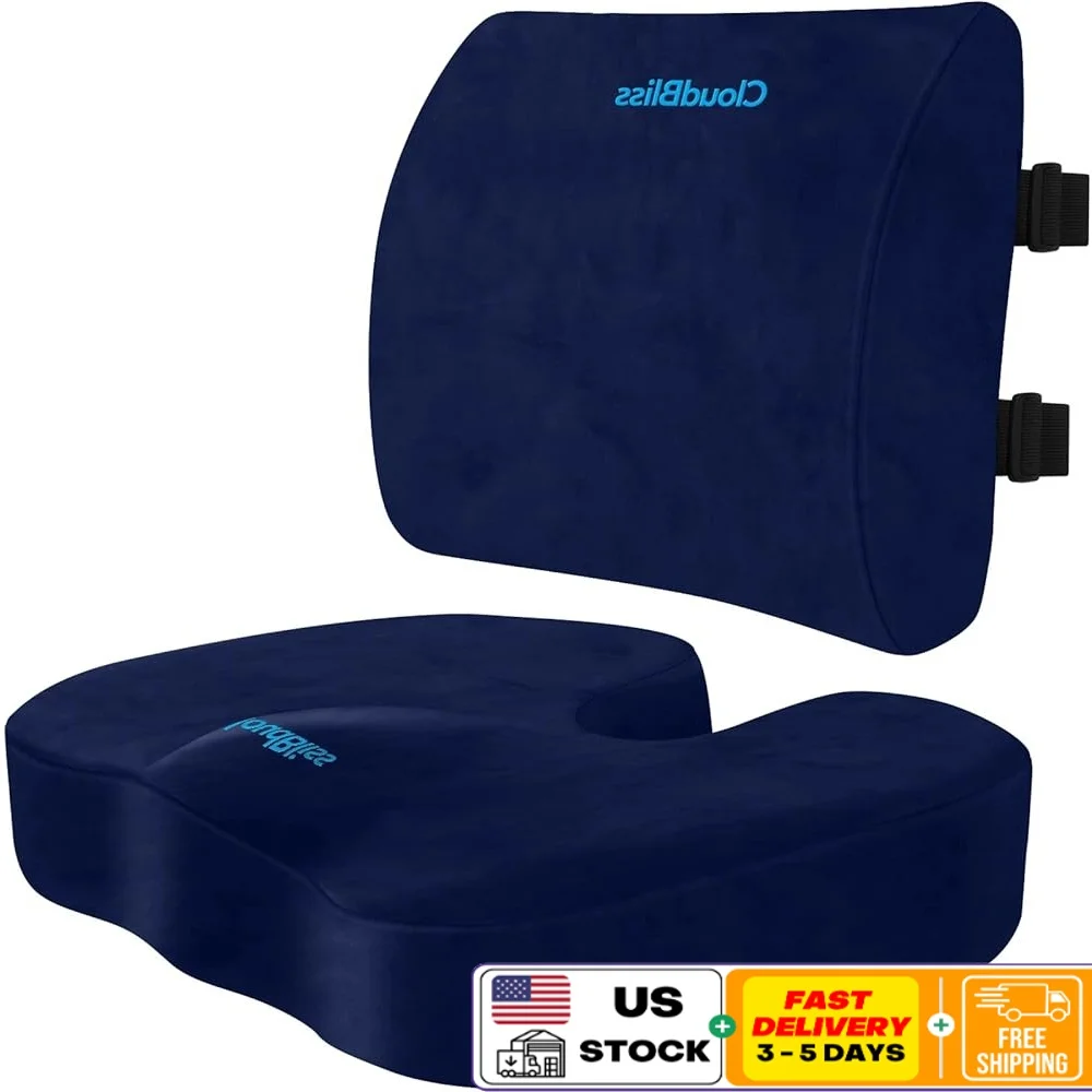 Memory Foam Seat Cushion and Lumbar Support Pillow For Office Chair Car Seat Ergonomic Back Pain Relief Non Slip Design
Memory Foam Seat Cushion and Lumbar Support Pillow For Office Chair Car Seat Ergonomic Back Pain Relief Non Slip Design