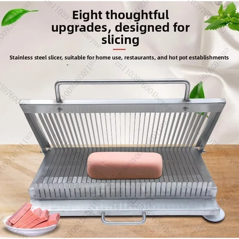 Manual slicer, jelly, skin,tofu, lunch meat, duck blood, ham, stainless steel knife cutter
Manual slicer, jelly, skin,tofu, lunch meat, duck blood, ham, stainless steel knife cutter
