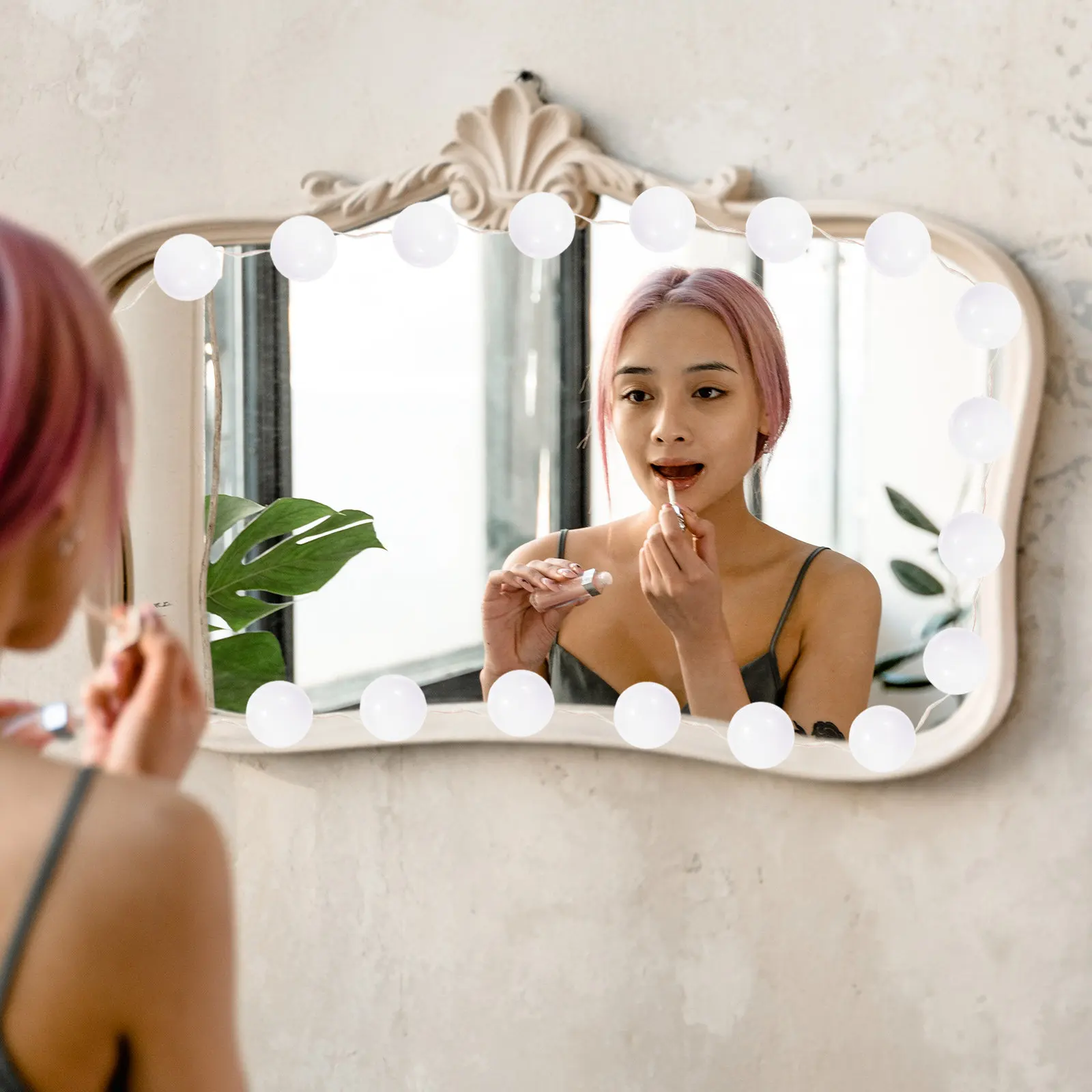 1Set 3-Color Temperature LED Vanity Mirror Lights USB Rechargeable Makeup Lights for Mirror Bathroom Bedroom Decoration with
1Set 3-Color Temperature LED Vanity Mirror Lights USB Rechargeable Makeup Lights for Mirror Bathroom Bedroom Decoration with