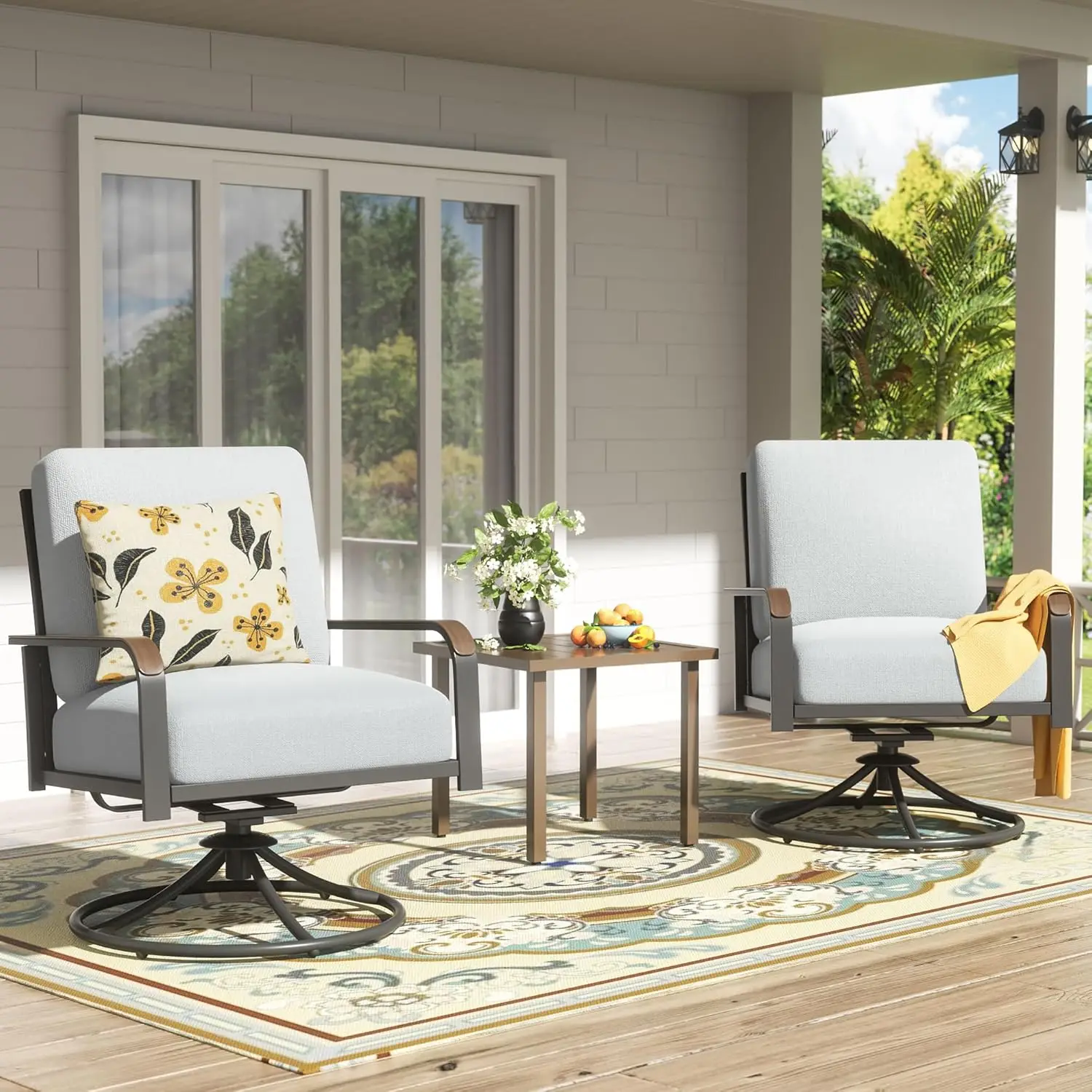 NATURAL EXPRESSIONS Outdoor Bistro Set, 3 Piece Swivel Glider Rocking Chairs Patio Conversation Furniture Set with 2 Rockers, 1
NATURAL EXPRESSIONS Outdoor Bistro Set, 3 Piece Swivel Glider Rocking Chairs Patio Conversation Furniture Set with 2 Rockers, 1