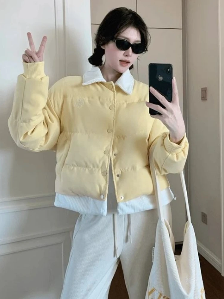 Осенне-зимняя мода 2024, новое пальто в корейском стиле для девочек, плотная повседневная однобортная куртка-парка с длинными рукавами и лацканами
Осенне-зимняя мода 2024, новое пальто в корейском стиле для девочек, плотная повседневная однобортная куртка-парка с длинными рукавами и лацканами