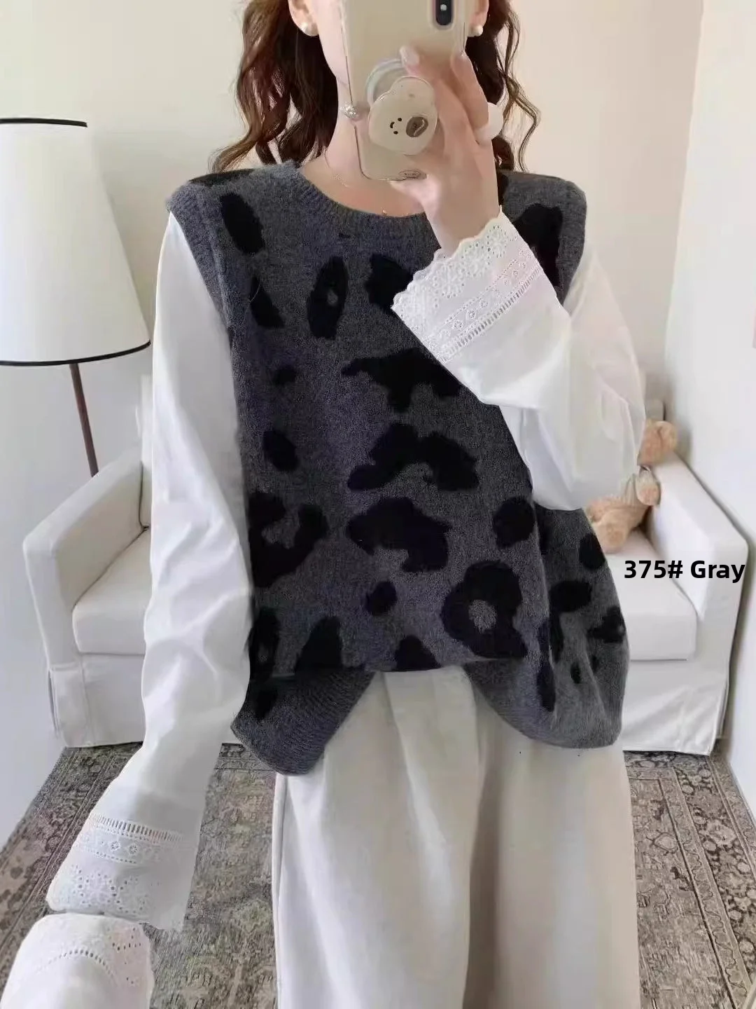 Retro Leopard Print Knitted Wool Vest Women's Svel round Ne Soft oulder Pad Warmth Strong Faionable Versatile Aut...
Retro Leopard Print Knitted Wool Vest Women's Svel round Ne Soft oulder Pad Warmth Strong Faionable Versatile Aut...