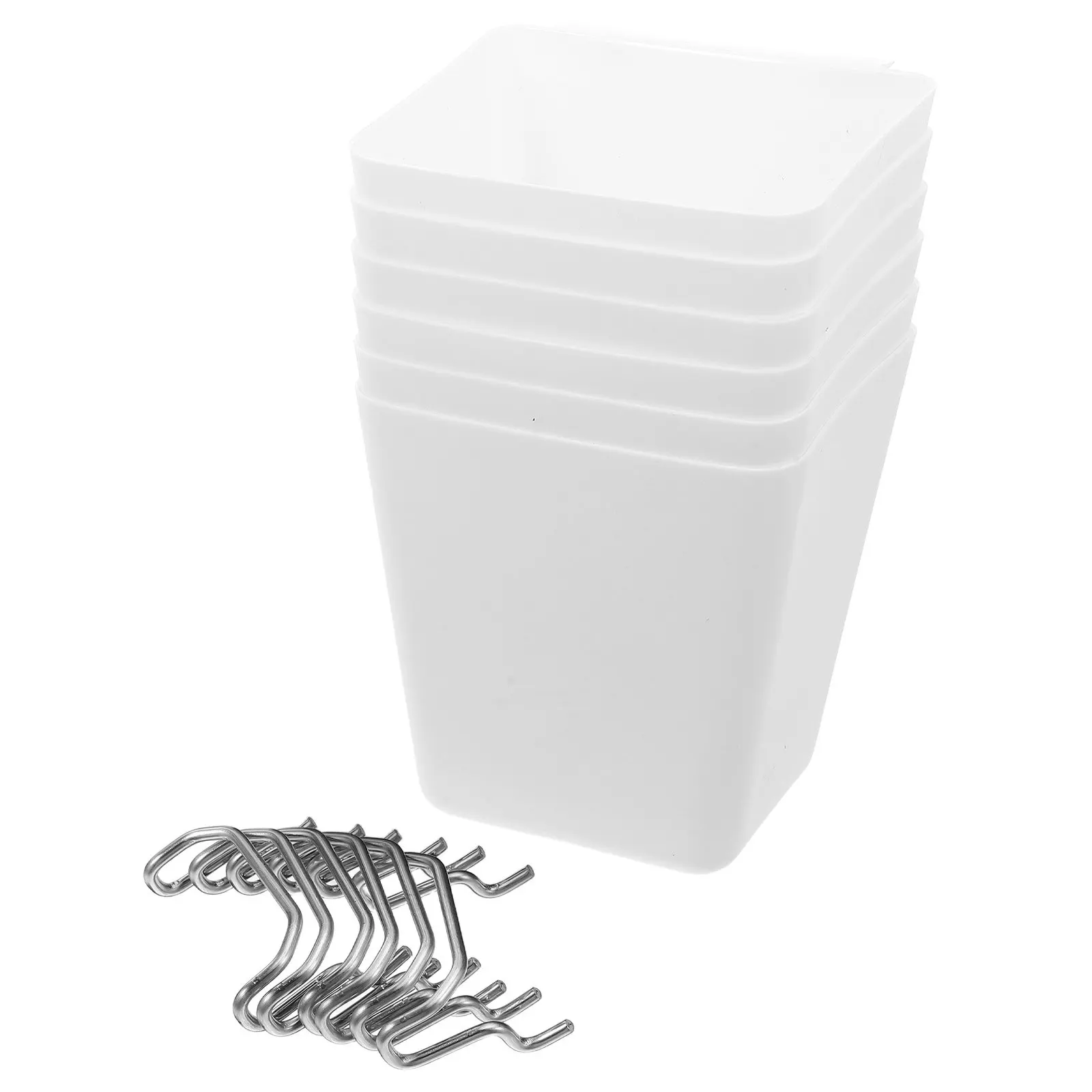 6Pcs Pegboard Storage Rack Plastic Bins Metal Hooks 5.11x4.72x4.72 Workshop Organizer Garage Storage Box Desk Organizer
6Pcs Pegboard Storage Rack Plastic Bins Metal Hooks 5.11x4.72x4.72 Workshop Organizer Garage Storage Box Desk Organizer