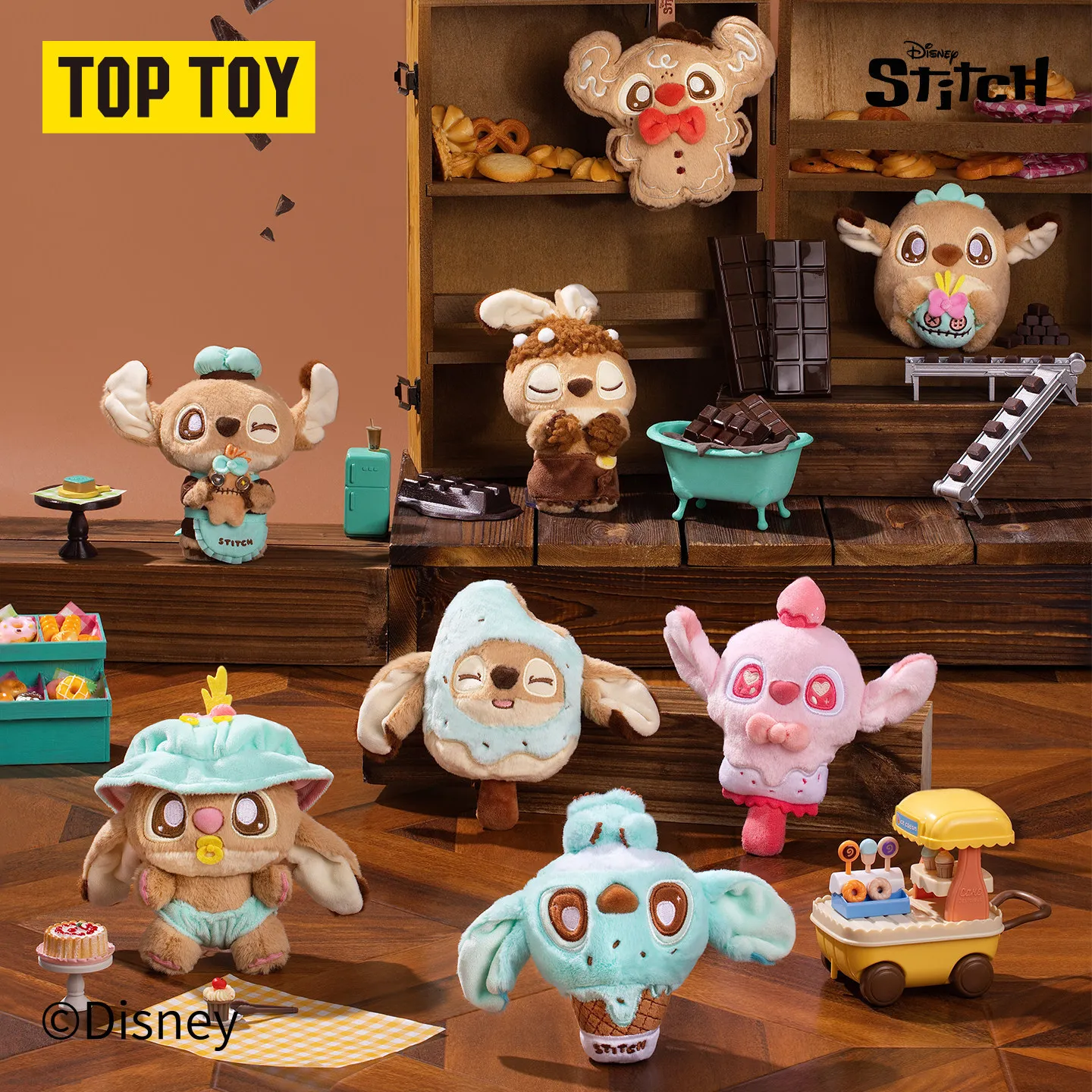 Top Toy Disney Stitch Chocolate Factory Series Pendant Blind Box Kawaii Doll Birthday Holiday Gift Fans Bag Decoration
Top Toy Disney Stitch Chocolate Factory Series Pendant Blind Box Kawaii Doll Birthday Holiday Gift Fans Bag Decoration
