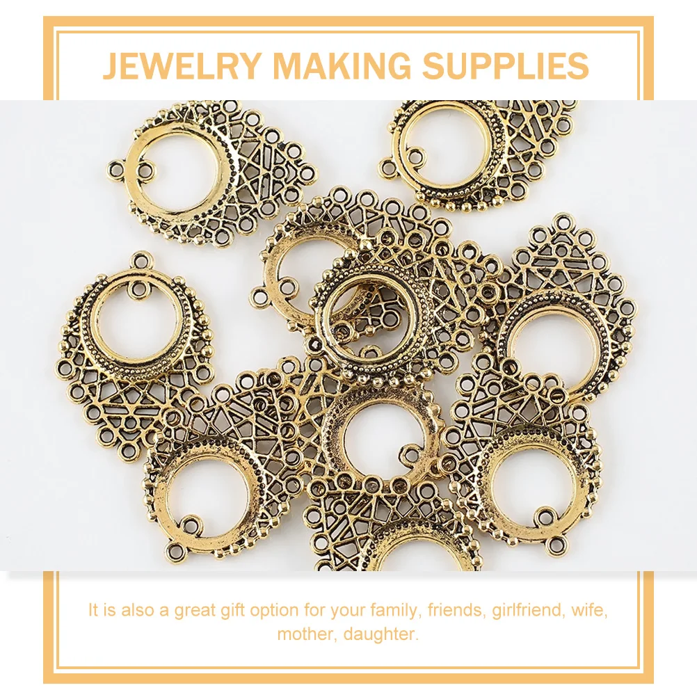 50pcs Alloy Earring Charms Hollow Dangle Pendant Jewelry Making Accessories Diy Necklace Bracelet Supplies Retro Connector
50pcs Alloy Earring Charms Hollow Dangle Pendant Jewelry Making Accessories Diy Necklace Bracelet Supplies Retro Connector