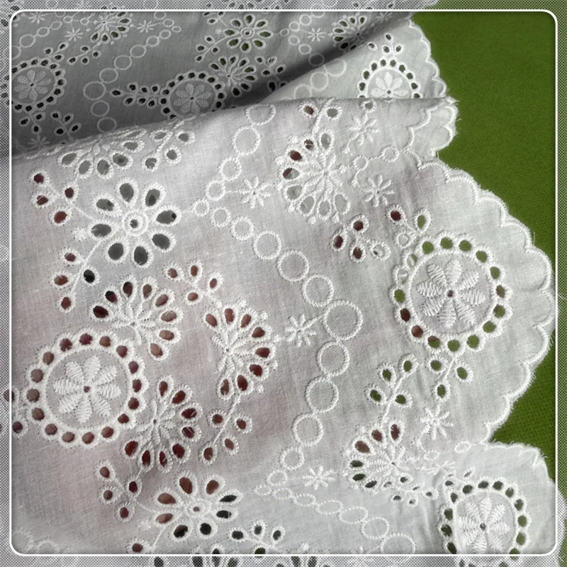 3Yards Little Daisy Double-Sided Cotton Embroidery Lace Fabric, Lolita Princess Skirt Fabric,Curtain Children's Clothing Fabric
3Yards Little Daisy Double-Sided Cotton Embroidery Lace Fabric, Lolita Princess Skirt Fabric,Curtain Children's Clothing Fabric