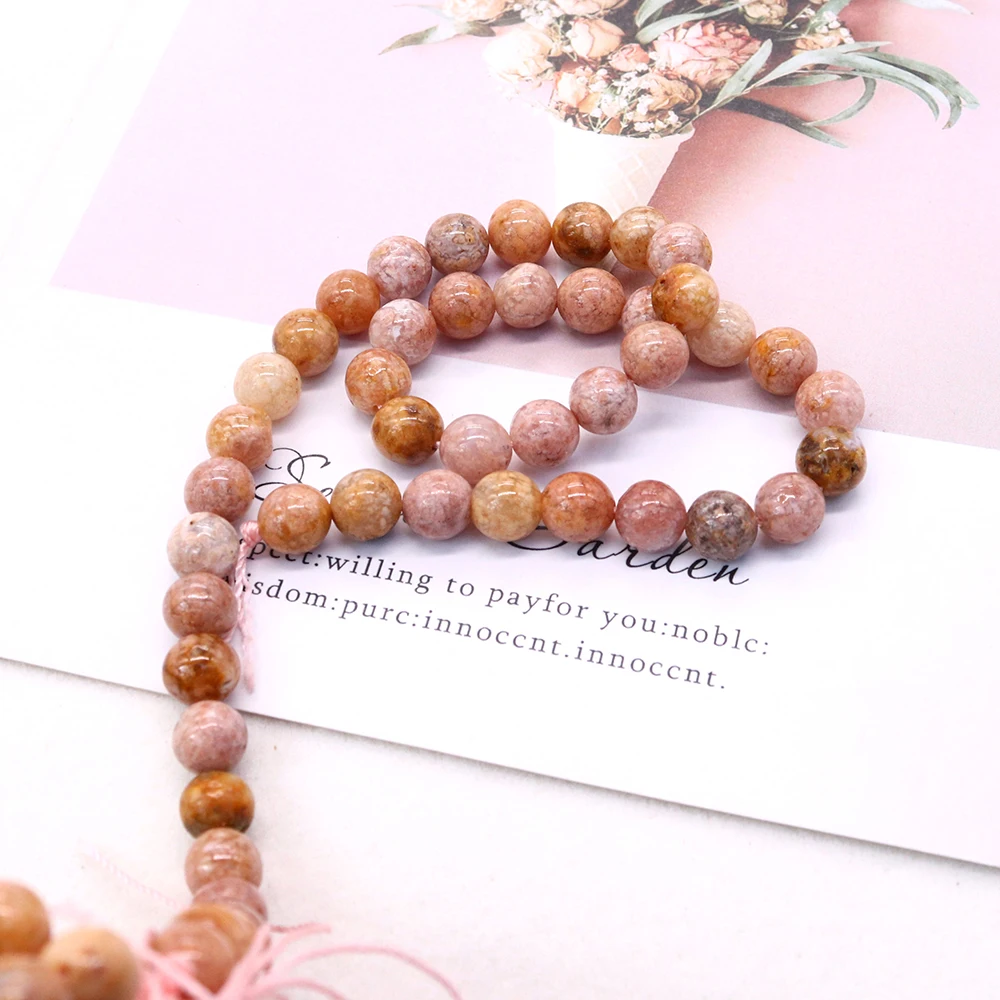 Fashionable Classic Natural Stone Polished Round Straight-hole Loose Pink Sunstone Beads DIY Jewelry Accessories for Necklaces
Fashionable Classic Natural Stone Polished Round Straight-hole Loose Pink Sunstone Beads DIY Jewelry Accessories for Necklaces