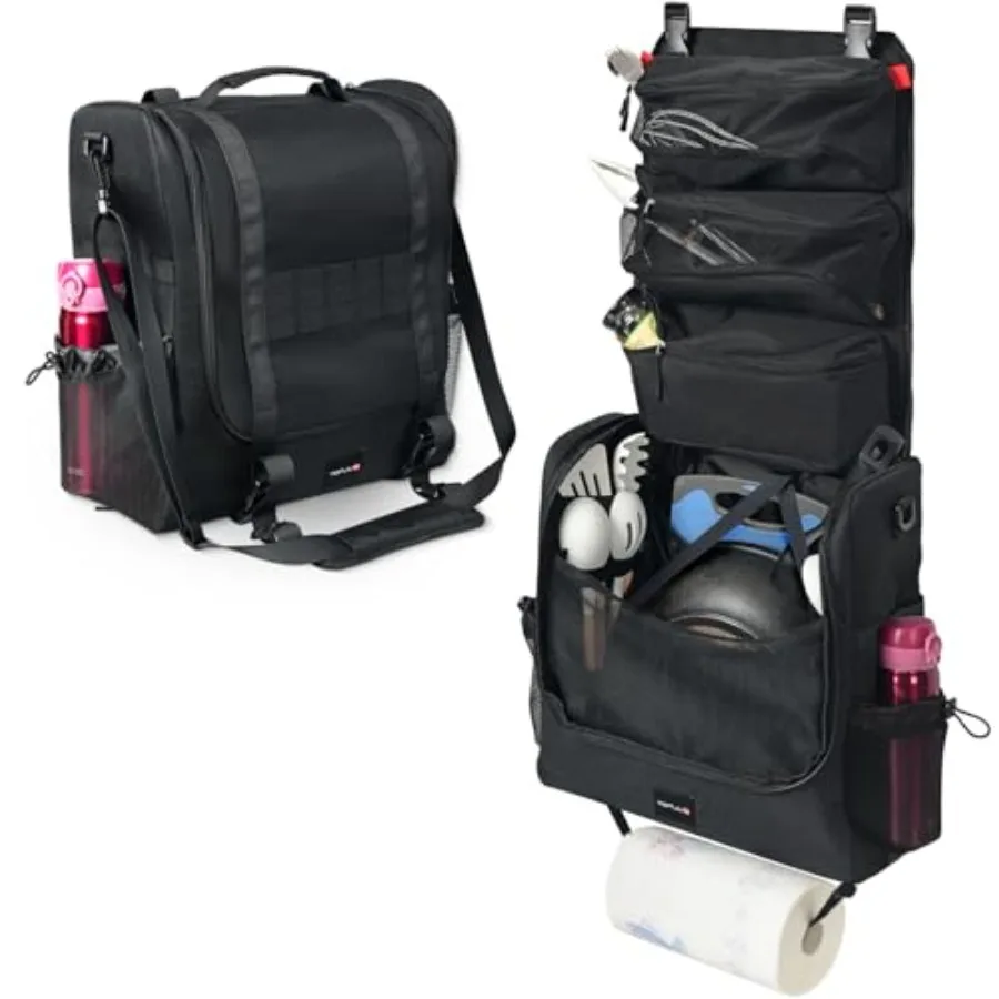 Camp Kitchen Organizer, Cooking Tools Storage Caddy Bag, Multi-Pockets, Paper Towel Holder, Portable Hanging Kitchen Caddy for
Camp Kitchen Organizer, Cooking Tools Storage Caddy Bag, Multi-Pockets, Paper Towel Holder, Portable Hanging Kitchen Caddy for