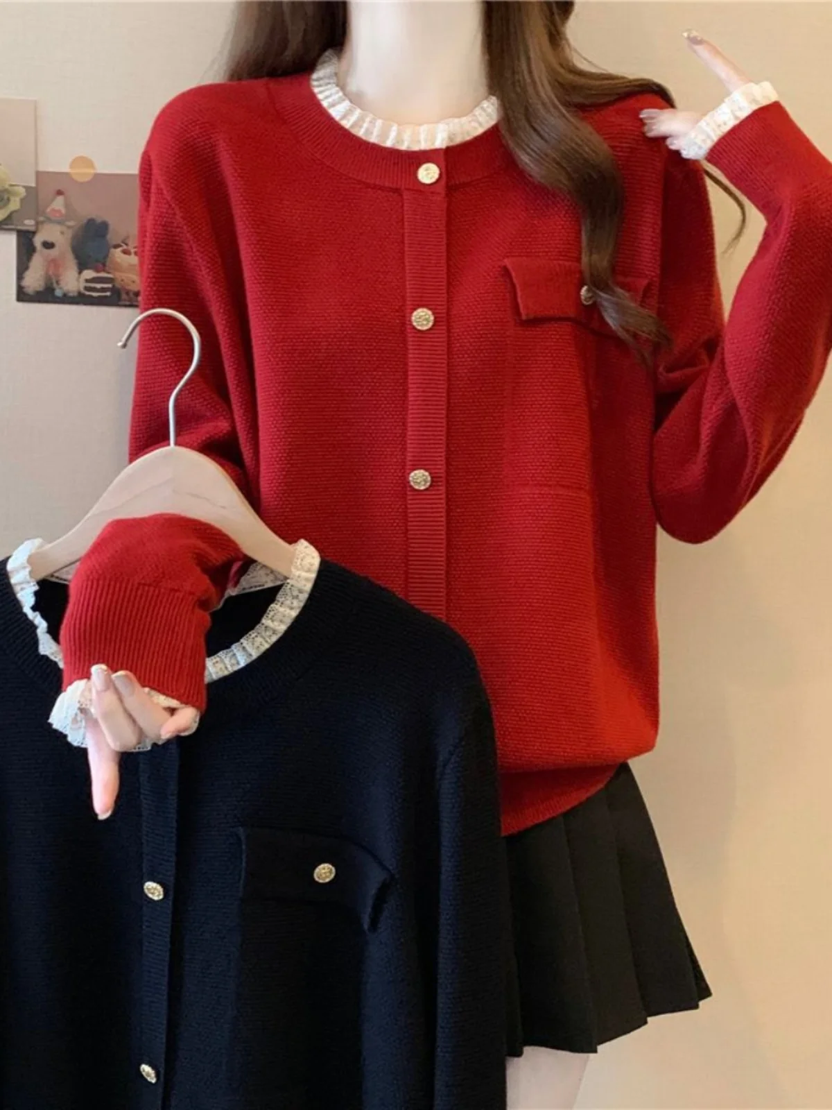 Lace Splice Knitted Sweater Women's Base Shirt Large Size Autumn Winter Inner Wear Stylish Outerwear Commute Style Long Sleeve
Lace Splice Knitted Sweater Women's Base Shirt Large Size Autumn Winter Inner Wear Stylish Outerwear Commute Style Long Sleeve