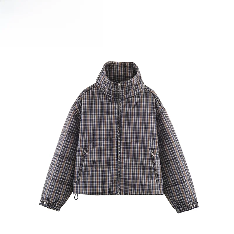 Модная женская куртка в клетку из хлопка, осенняя новинка, уличный стиль, длинный рукав, круглый вырез, на молнии
Модная женская куртка в клетку из хлопка, осенняя новинка, уличный стиль, длинный рукав, круглый вырез, на молнии