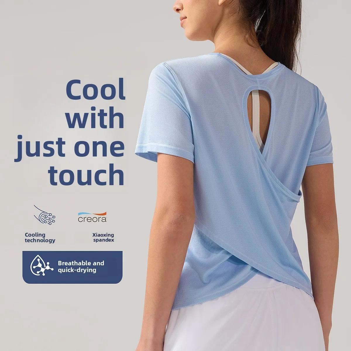 2025 New Women's Breathable Round Neck Short Sleeved Yoga T shirt Beauty Back Design Quick Drying High Elastic Ideal For Yoga
2025 New Women's Breathable Round Neck Short Sleeved Yoga T shirt Beauty Back Design Quick Drying High Elastic Ideal For Yoga