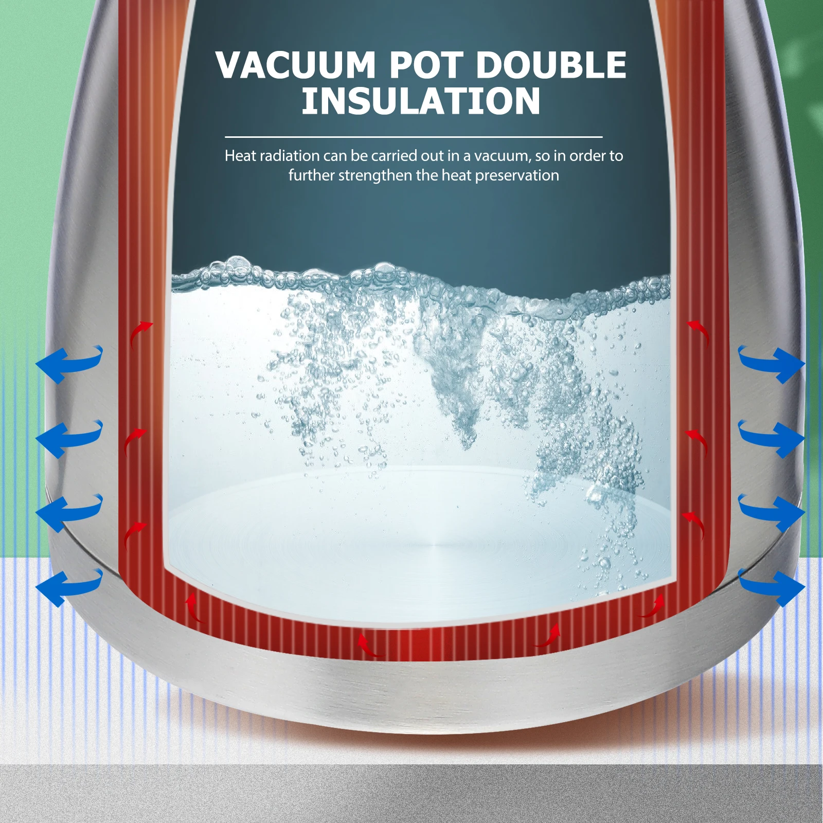 Stainless Steel Insulated Water Bottle Silver 1.5L Double-Layer Vacuum Pot for Home Office Travel Thermal Kettle Large Capacity
Stainless Steel Insulated Water Bottle Silver 1.5L Double-Layer Vacuum Pot for Home Office Travel Thermal Kettle Large Capacity