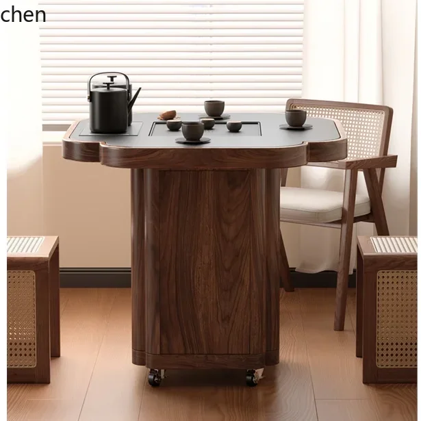 TQH6.22 small apartment balcony small tea table movable tea cabinet solid wood
TQH6.22 small apartment balcony small tea table movable tea cabinet solid wood