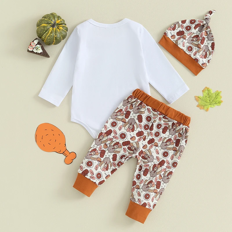 Baby Boy Girl My First Thanksgiving Outfit Newborn Long Sleeve Bodysuit Turkey Pants with Hat Set
Baby Boy Girl My First Thanksgiving Outfit Newborn Long Sleeve Bodysuit Turkey Pants with Hat Set