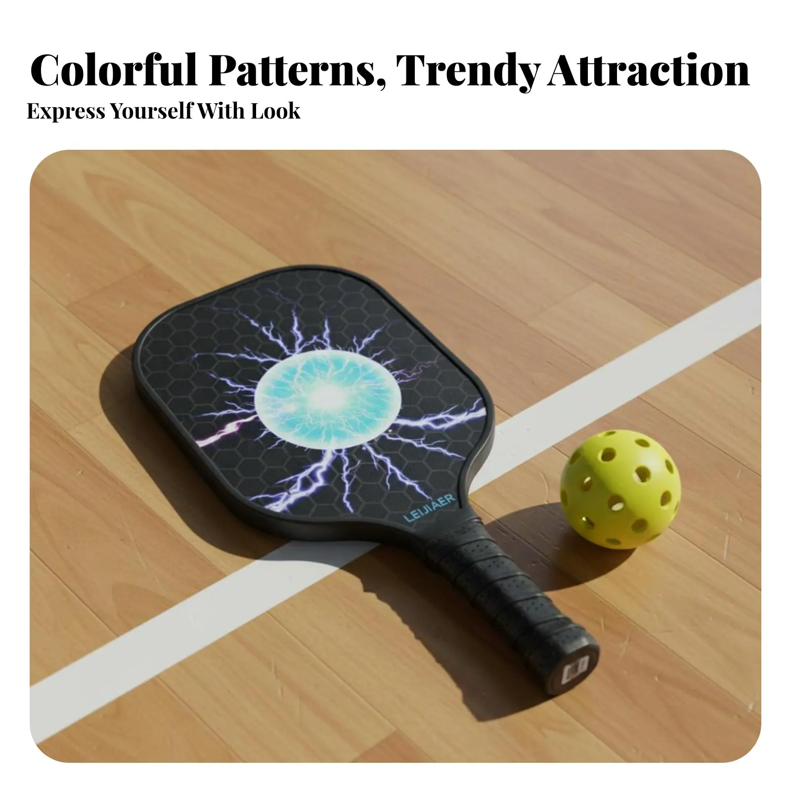 Pickleball Paddle Long-Lasting Hexagonal Center Pickleball Paddle Hexagonal Center Rackets USAPA Approved Racket Sports