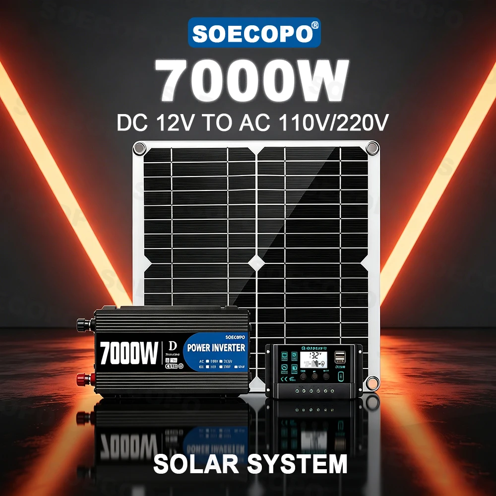 Lightweight 7000W Solar System Complete Kit Stable Output Inverter 300W Panel 100A Controller Off Grid for Farm park garden Use
Lightweight 7000W Solar System Complete Kit Stable Output Inverter 300W Panel 100A Controller Off Grid for Farm park garden Use