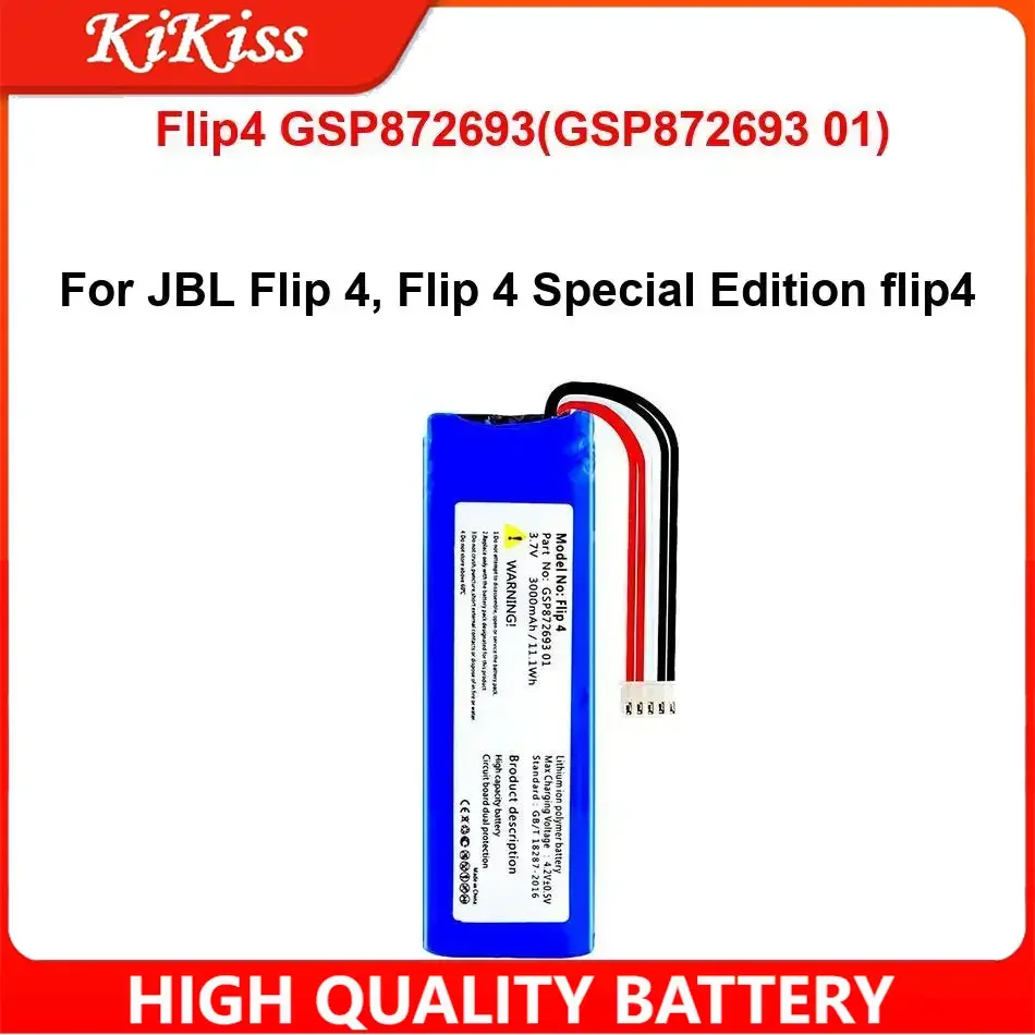 For JBL Flip 4, Flip 4 Special Edition flip4 High-Performance Flip4 GSP872693(GSP872693 01) Replacement Speaker Battery
For JBL Flip 4, Flip 4 Special Edition flip4 High-Performance Flip4 GSP872693(GSP872693 01) Replacement Speaker Battery