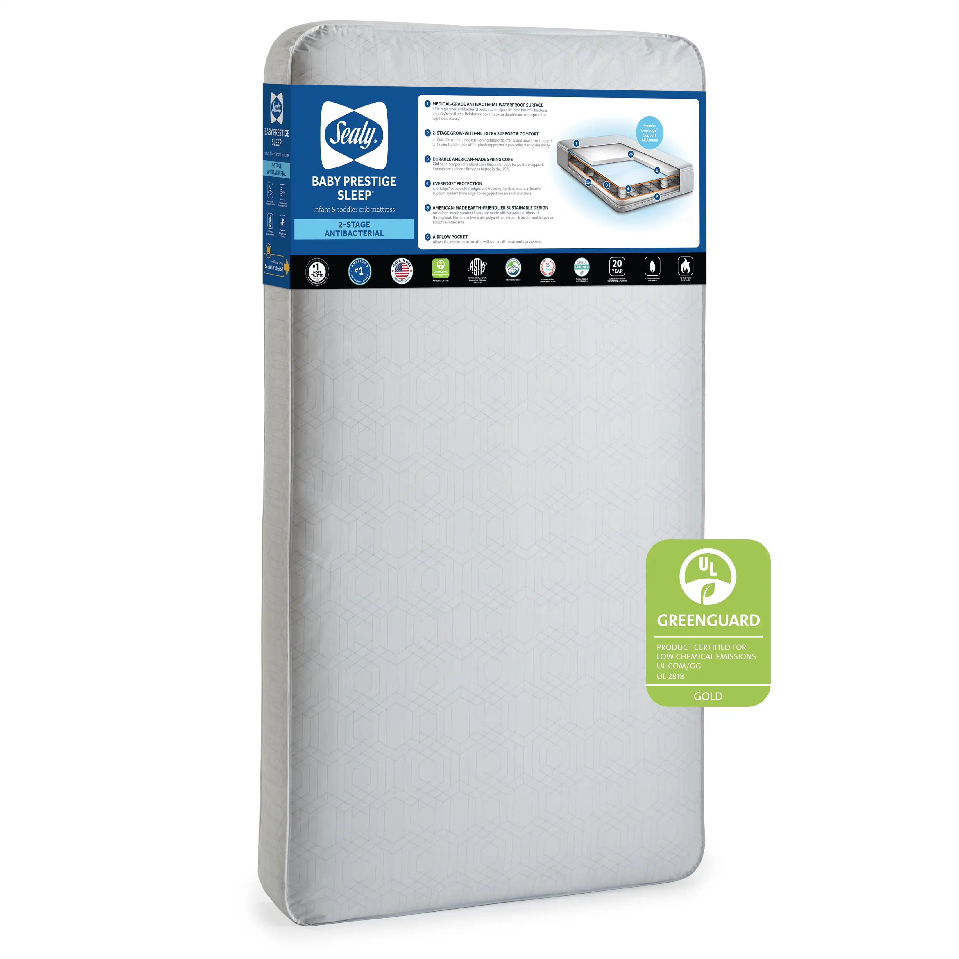 Baby Prestige Sleep Ultra-Premium 2-Stage Antibacterial, 204 Coil, Baby Crib & Toddler Mattress
Baby Prestige Sleep Ultra-Premium 2-Stage Antibacterial, 204 Coil, Baby Crib & Toddler Mattress