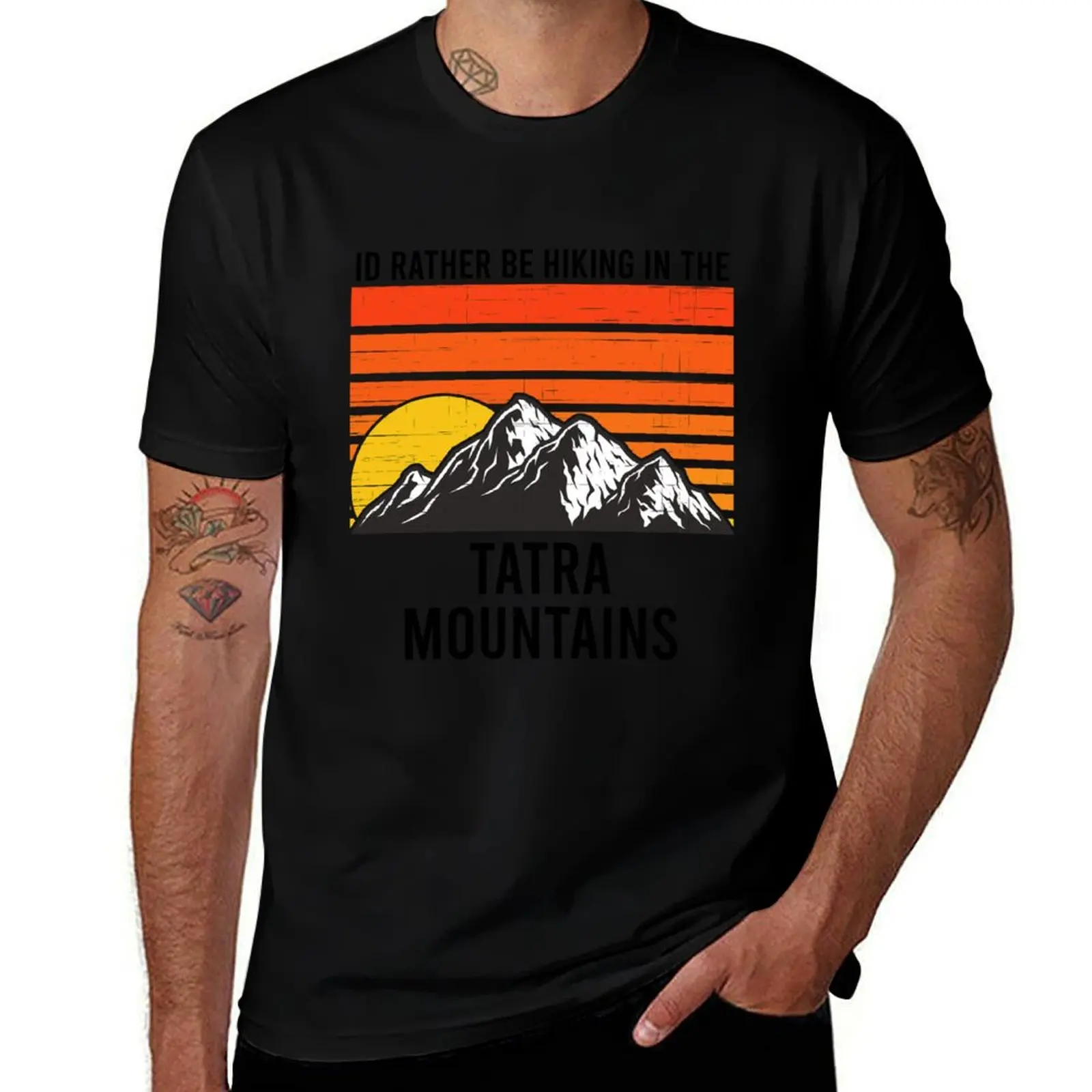Id rather be hiking in TATRA MOUNTAINS Gift, vintage camping design, retro sunset graphics T-Shirt
Id rather be hiking in TATRA MOUNTAINS Gift, vintage camping design, retro sunset graphics T-Shirt