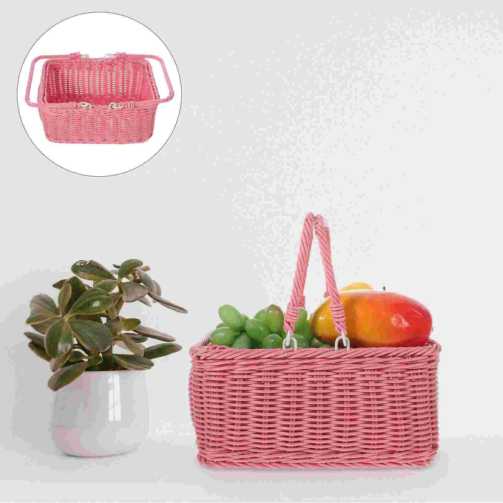 Picnic Basket Handmade Woven Storage Baskets Rectangle Fruit Vegetable Holder Practical Multi Functional
Picnic Basket Handmade Woven Storage Baskets Rectangle Fruit Vegetable Holder Practical Multi Functional
