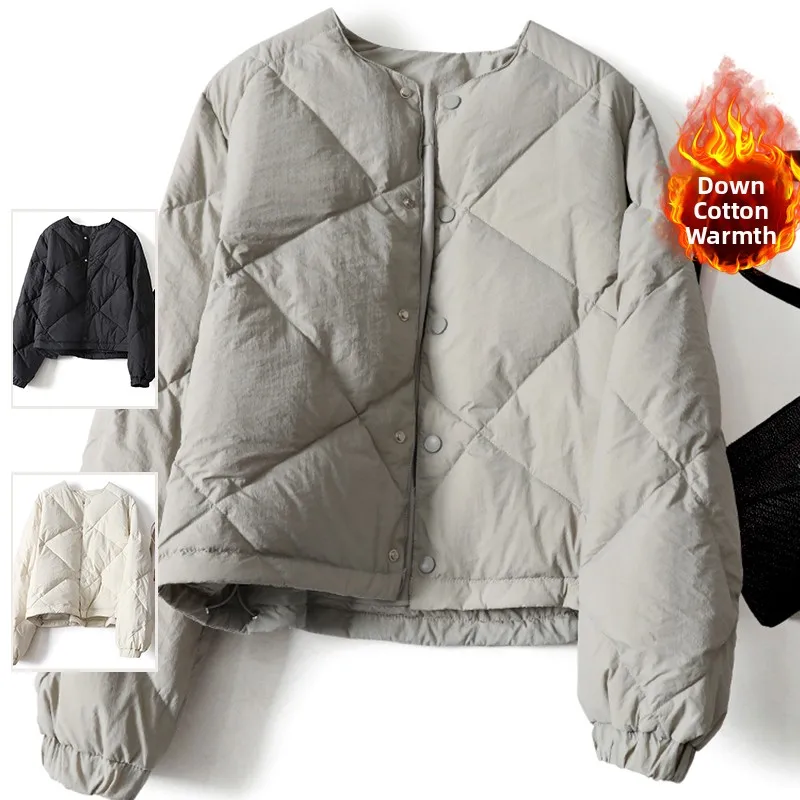 Ele Color Diamond Pattern down Cotton Thiened Winter Faion round Ne Warm Cotton Coat Large Size Women's Outer...
Ele Color Diamond Pattern down Cotton Thiened Winter Faion round Ne Warm Cotton Coat Large Size Women's Outer...