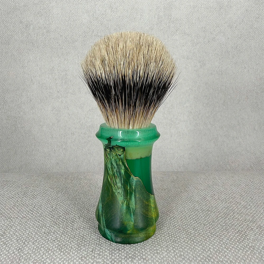 BOTI Shaving Brush | Grade A Natural Long Raw Back Badger Hair, Ultra Dense High Loft Bristles, Emerald Fantasy Gradient Handle
BOTI Shaving Brush | Grade A Natural Long Raw Back Badger Hair, Ultra Dense High Loft Bristles, Emerald Fantasy Gradient Handle