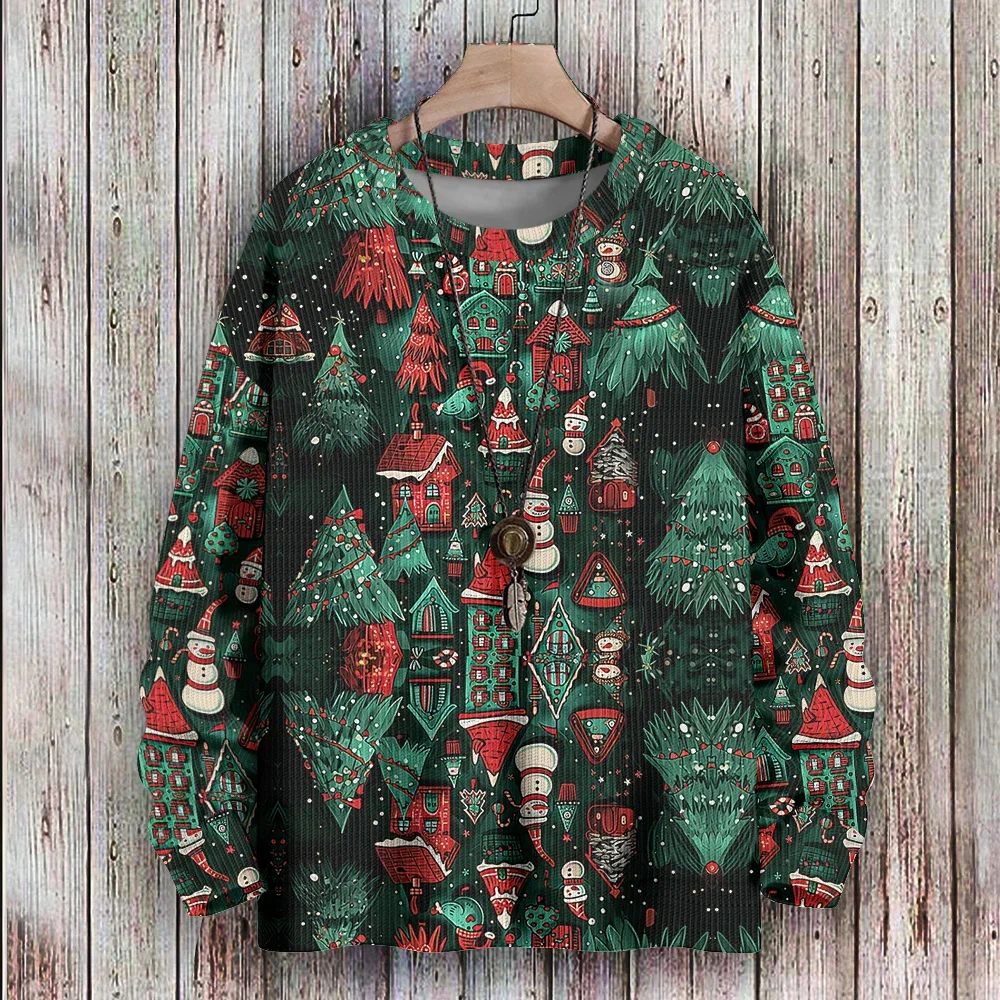 Ugly Christmas Pullover Forest Tree Print Long Sleeve Round Neck Sweatshirt Men's Casual Hoodie Family Holiday Gifts Streetwear
Ugly Christmas Pullover Forest Tree Print Long Sleeve Round Neck Sweatshirt Men's Casual Hoodie Family Holiday Gifts Streetwear