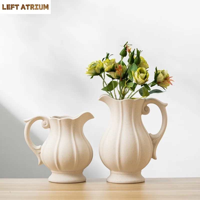 Creativity Country Style Desktop Vase Vintage White Jug Vase Garden Watering Ceramic Kettle Flower Vase Pot Home Decor Crafts
Creativity Country Style Desktop Vase Vintage White Jug Vase Garden Watering Ceramic Kettle Flower Vase Pot Home Decor Crafts
