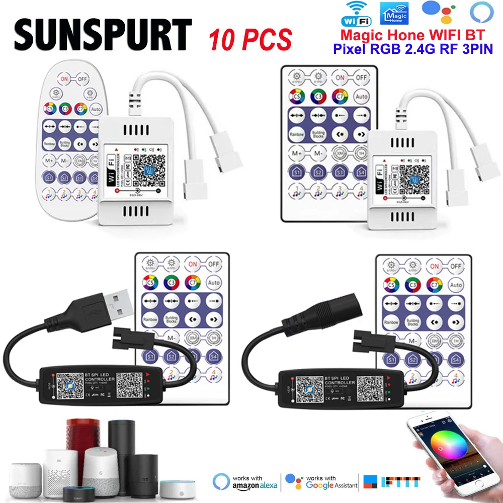 Контроллер RGB для светодиодной ленты Pixel rgb SK6812 SK6812RGBW Magic Home, 1-10 шт., 5 в постоянного тока, 12 В, 24 В, WS2811, WS2812B, Wi-Fi, Bluetooth
Контроллер RGB для светодиодной ленты Pixel rgb SK6812 SK6812RGBW Magic Home, 1-10 шт., 5 в постоянного тока, 12 В, 24 В, WS2811, WS2812B, Wi-Fi, Bluetooth