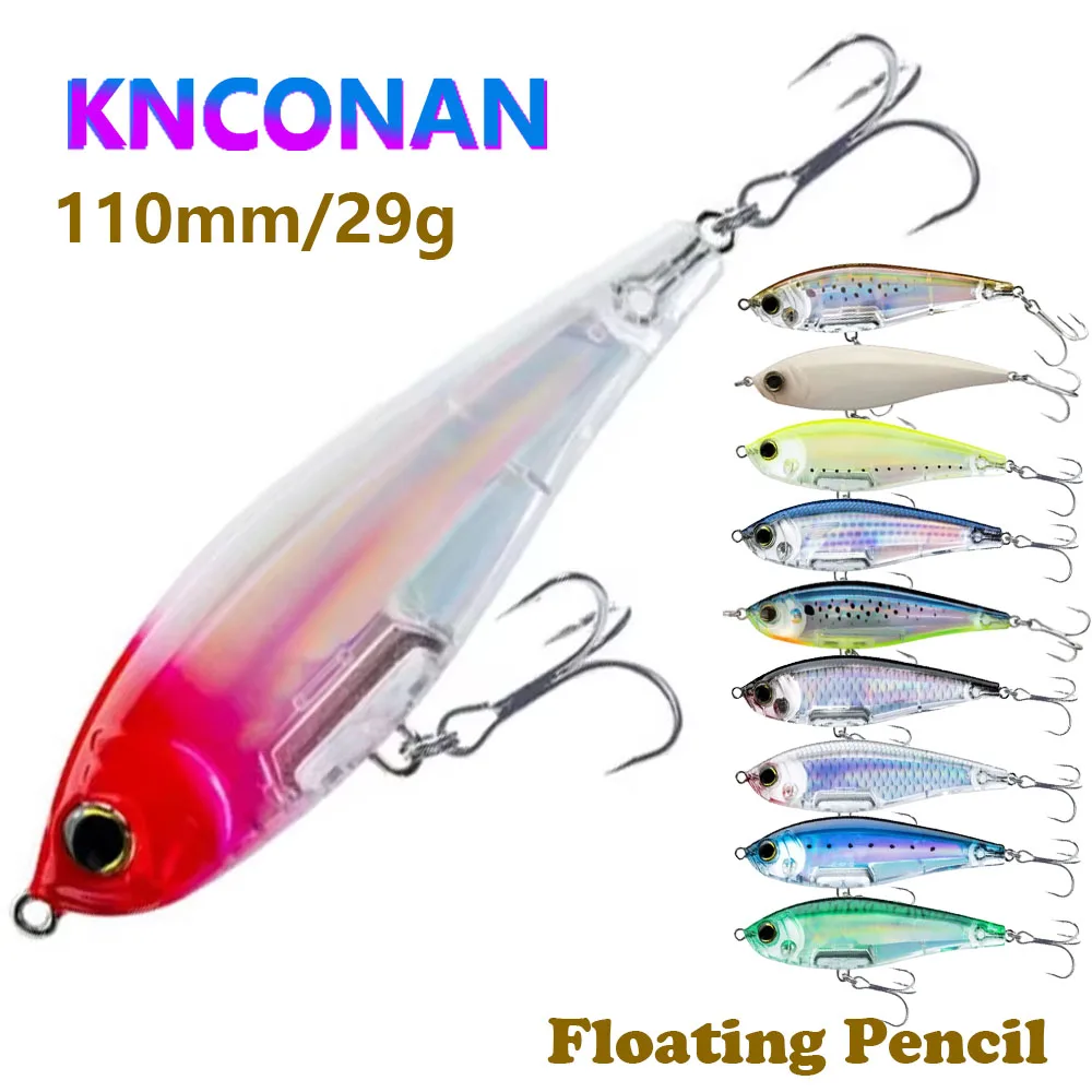 Floating Pencil Fishing Lures 11cm 29g Inshore Twitch Artificial Hard Bait Saltwater Trout Isca Pesca Wobbler Fishing Equipment
Floating Pencil Fishing Lures 11cm 29g Inshore Twitch Artificial Hard Bait Saltwater Trout Isca Pesca Wobbler Fishing Equipment