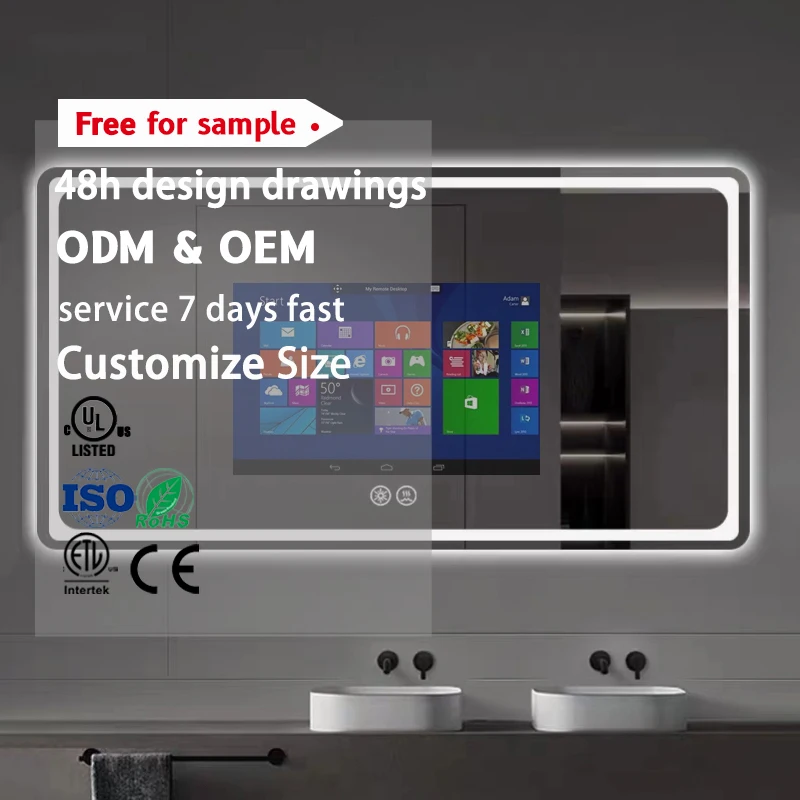 CustomizedLed Mirror Smart Touch Sensor Wall Mirror Anti-fog Rectangle Bathroom Led Magic Tv Mirrorcustomized 
CustomizedLed Mirror Smart Touch Sensor Wall Mirror Anti-fog Rectangle Bathroom Led Magic Tv Mirrorcustomized