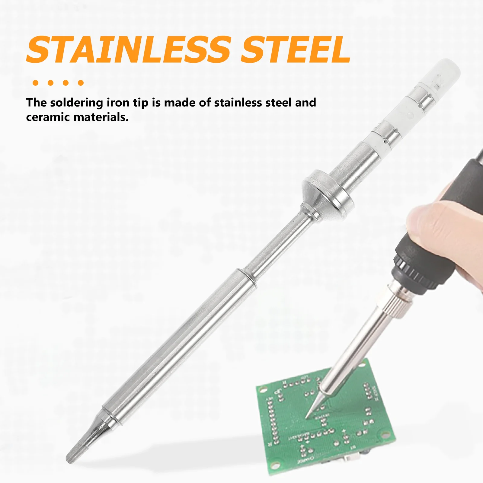 Soldering Iron Tip LCD Ceramic Heating Core Replacement Durable Stainless Steel Tip for Soldering Station Convenient Welding
Soldering Iron Tip LCD Ceramic Heating Core Replacement Durable Stainless Steel Tip for Soldering Station Convenient Welding