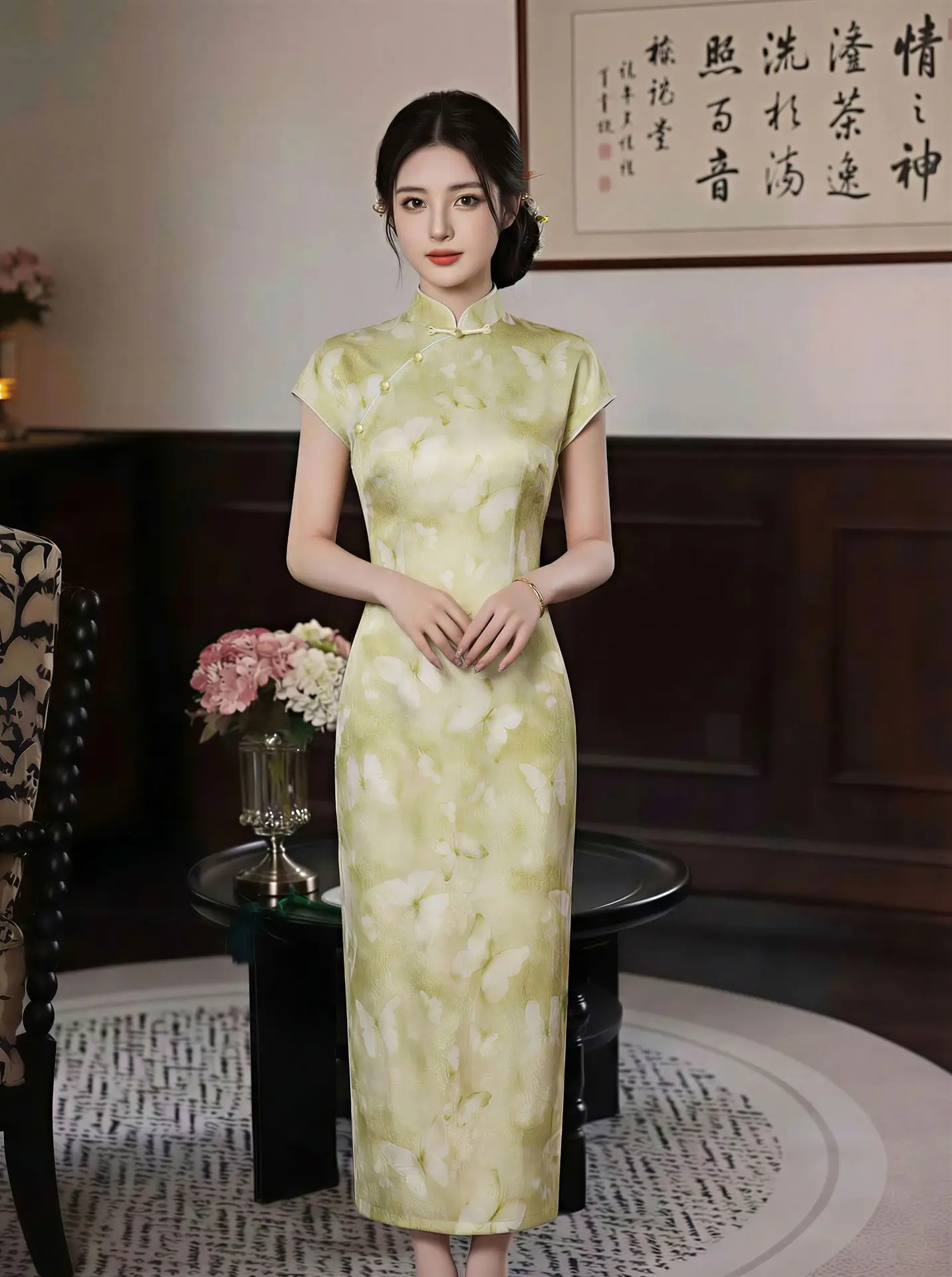 Retro Women's Butterfly Cheongsam Temperament Republic of China Style Summer Qipao Daily Wearable Long Modified Dress
Retro Women's Butterfly Cheongsam Temperament Republic of China Style Summer Qipao Daily Wearable Long Modified Dress