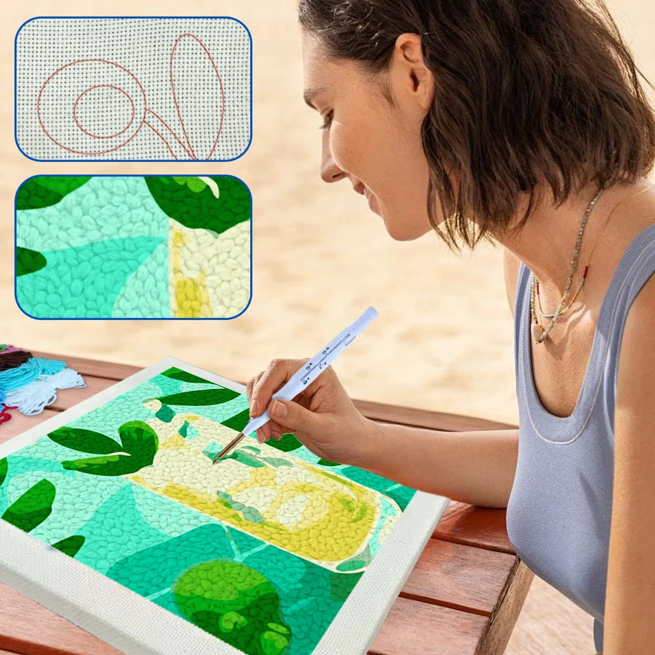 GATYZTORY embroidery punch needle starter kit crafts materials embroidered pattern punch needle package Embroidery frame Sewing
GATYZTORY embroidery punch needle starter kit crafts materials embroidered pattern punch needle package Embroidery frame Sewing