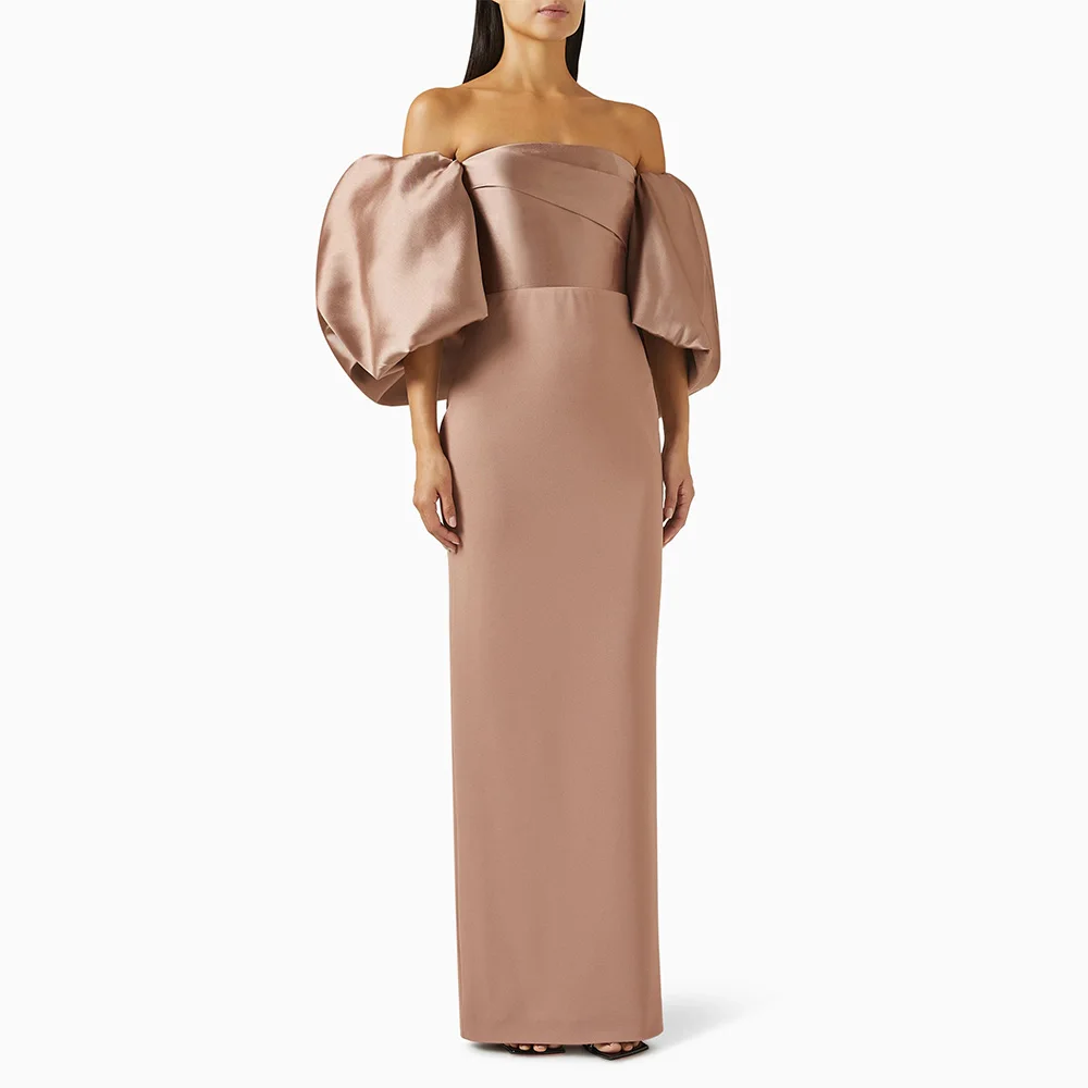Column Evening Dresses for Women Off the Shoulder Strapless Elegant Wedding Guest Gowns Long Puffy Sleeves Simple Formal Dress
Column Evening Dresses for Women Off the Shoulder Strapless Elegant Wedding Guest Gowns Long Puffy Sleeves Simple Formal Dress